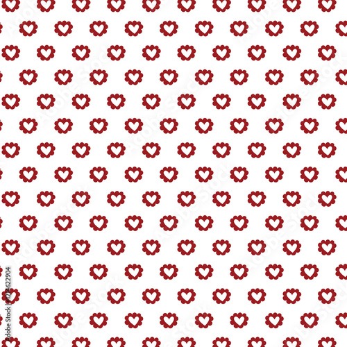 seamless pattern with red hearts