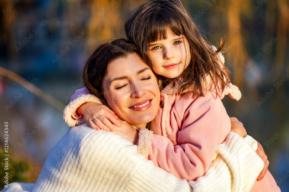 Fototapeta premium portrait of a mother with her child 