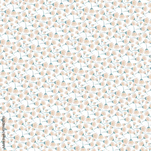 Pastel Seamless Simple Floral Pattern in pink