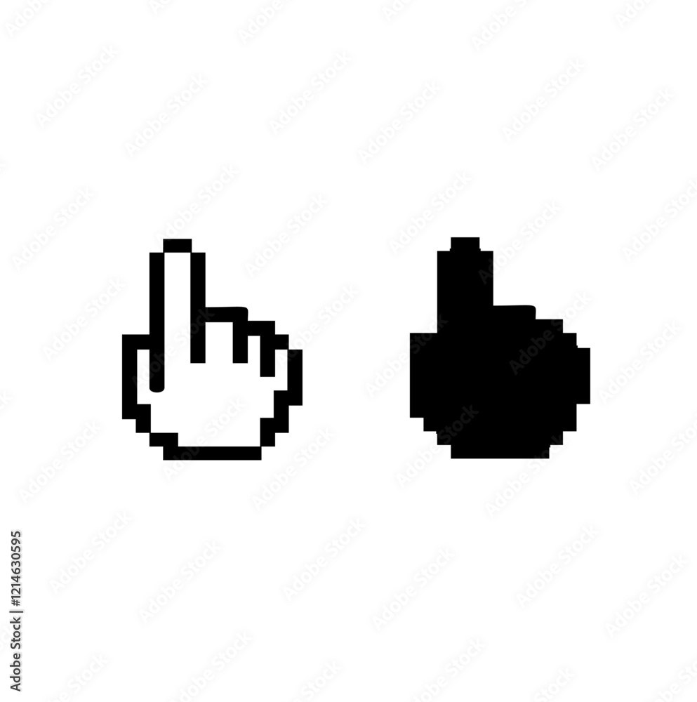 Computer mouse click cursor. Load symbol. Pointer cursor and loading icon. Cursors icons click set. Clicking cursor, pointing hand clicks icons. Computer mouse click cursor. Load symbol. Pointer cursor and loading icon. Cursors icons click set. Clicking cursor, pointing hand clicks icons.