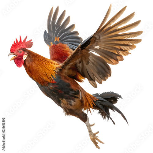 Rooster isolated on white background