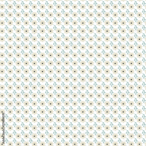 seamless minimalist pastel floral pattern in cream colors