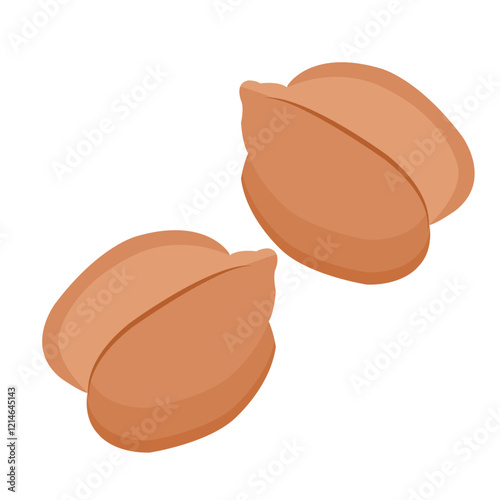 Two chickpea seeds, Few Chickpea isolated.