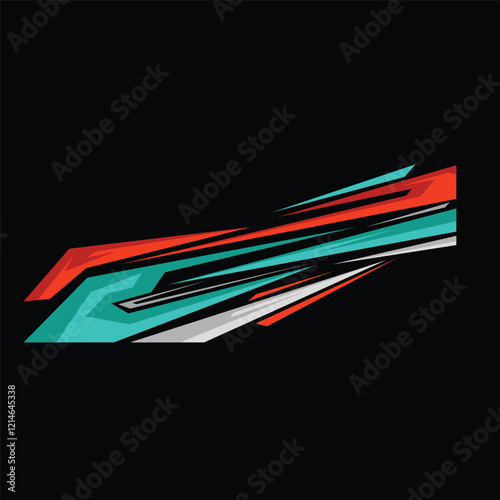 racing car sticker design. modern car stickers. car wrap sticker
