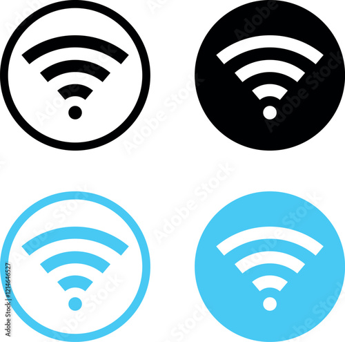 wireless and wifi icon signal symbol for internet access, internet connection