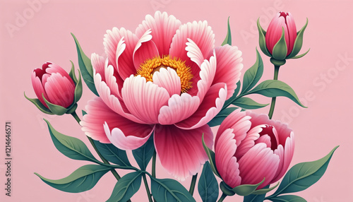 pink peony flower