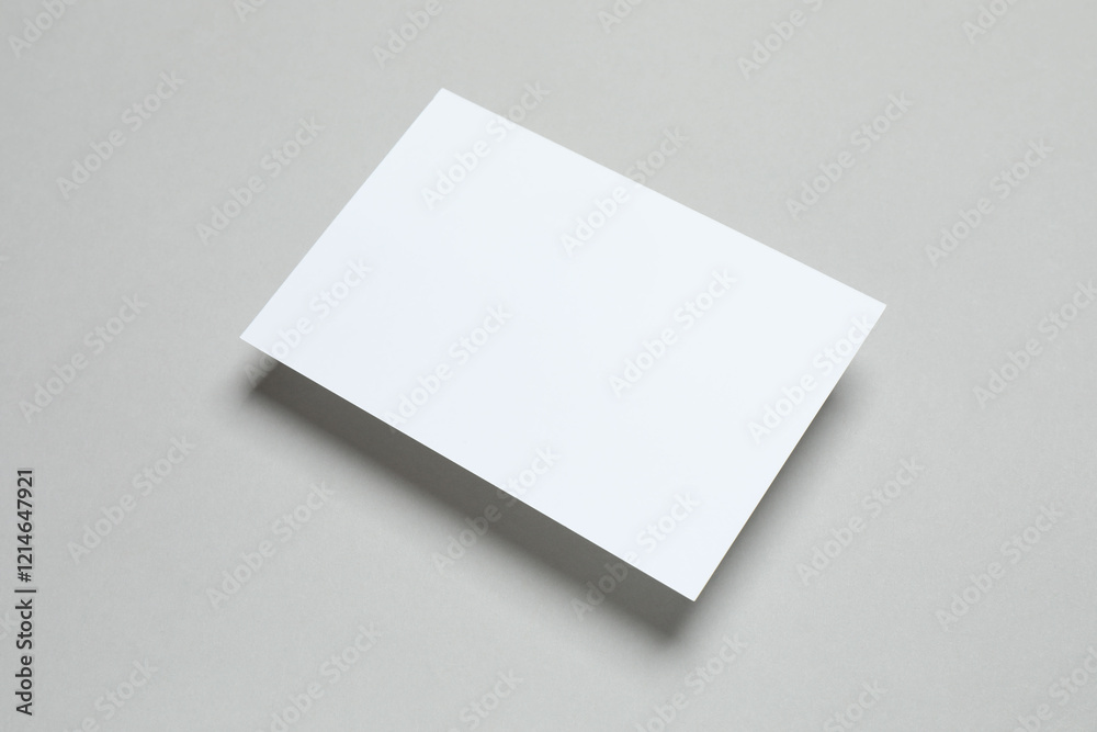 White paper card on gray background White paper card on gray background