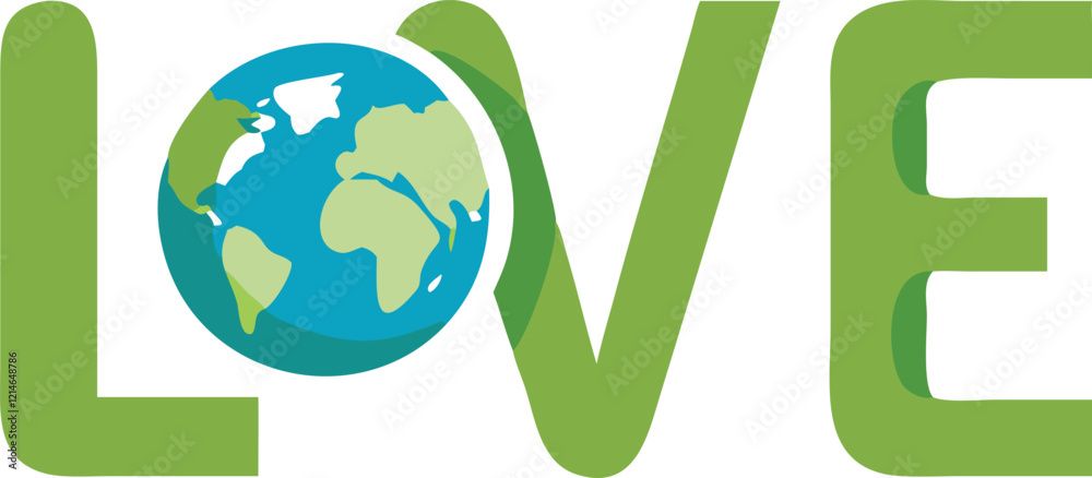 LOVE Earth Logo for Green Initiatives LOVE Earth Logo for Green Initiatives