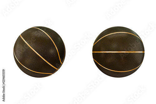 3d render of basketball metallic material