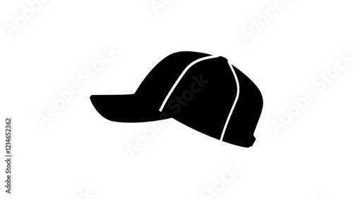black and white Referee Hat , black isolated silhouette