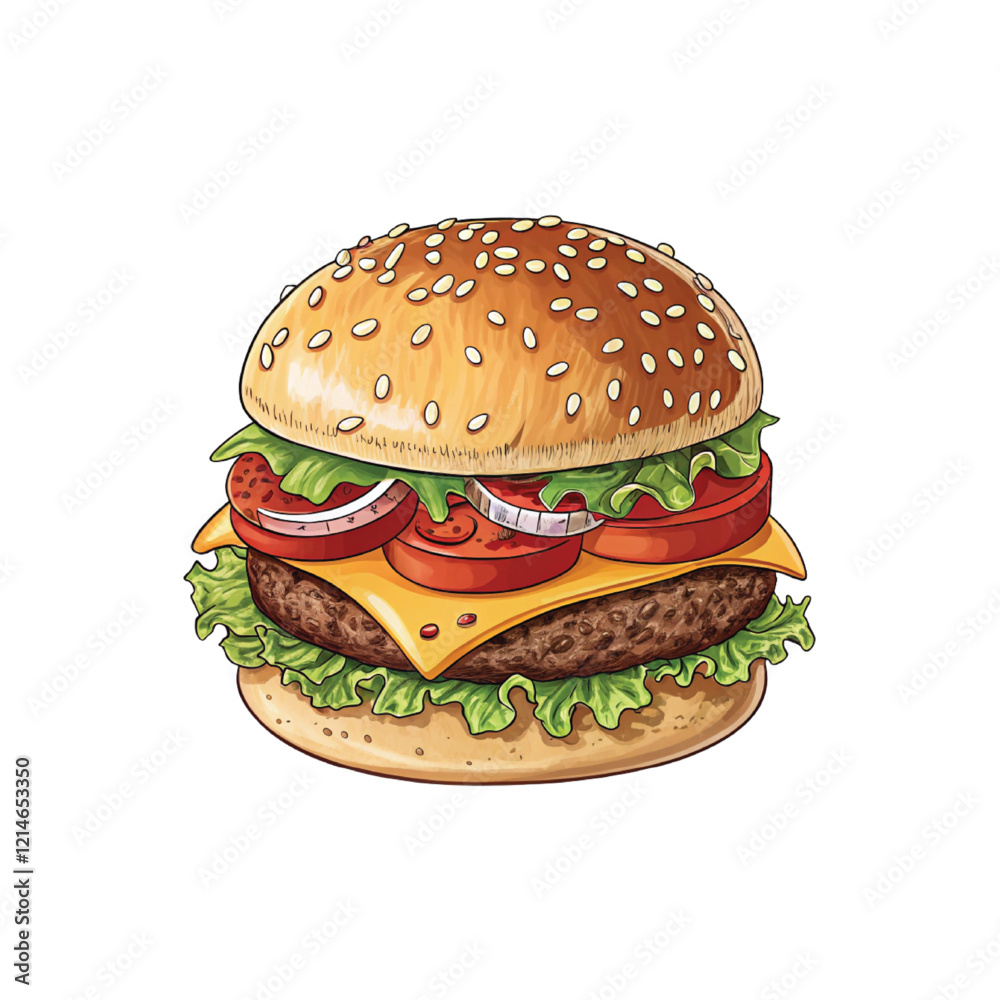 hamburger isolated on white background hamburger isolated on white background
