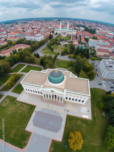 Museum in Sofia, Bulgaria - Aerial view photo