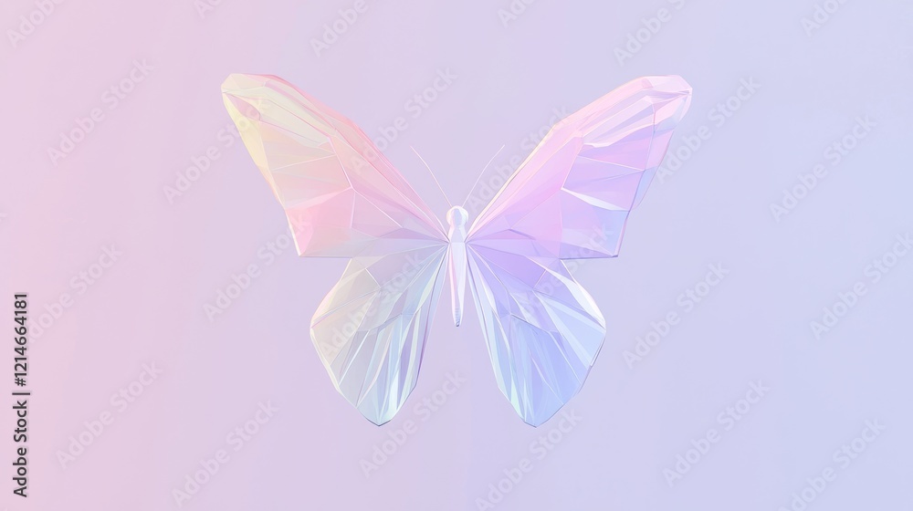 Ethereal Low-Poly Pastel Butterfly with Folded Polygon Wings - Ultra-Detailed Cinematic Artwork Ethereal Low-Poly Pastel Butterfly with Folded Polygon Wings - Ultra-Detailed Cinematic Artwork