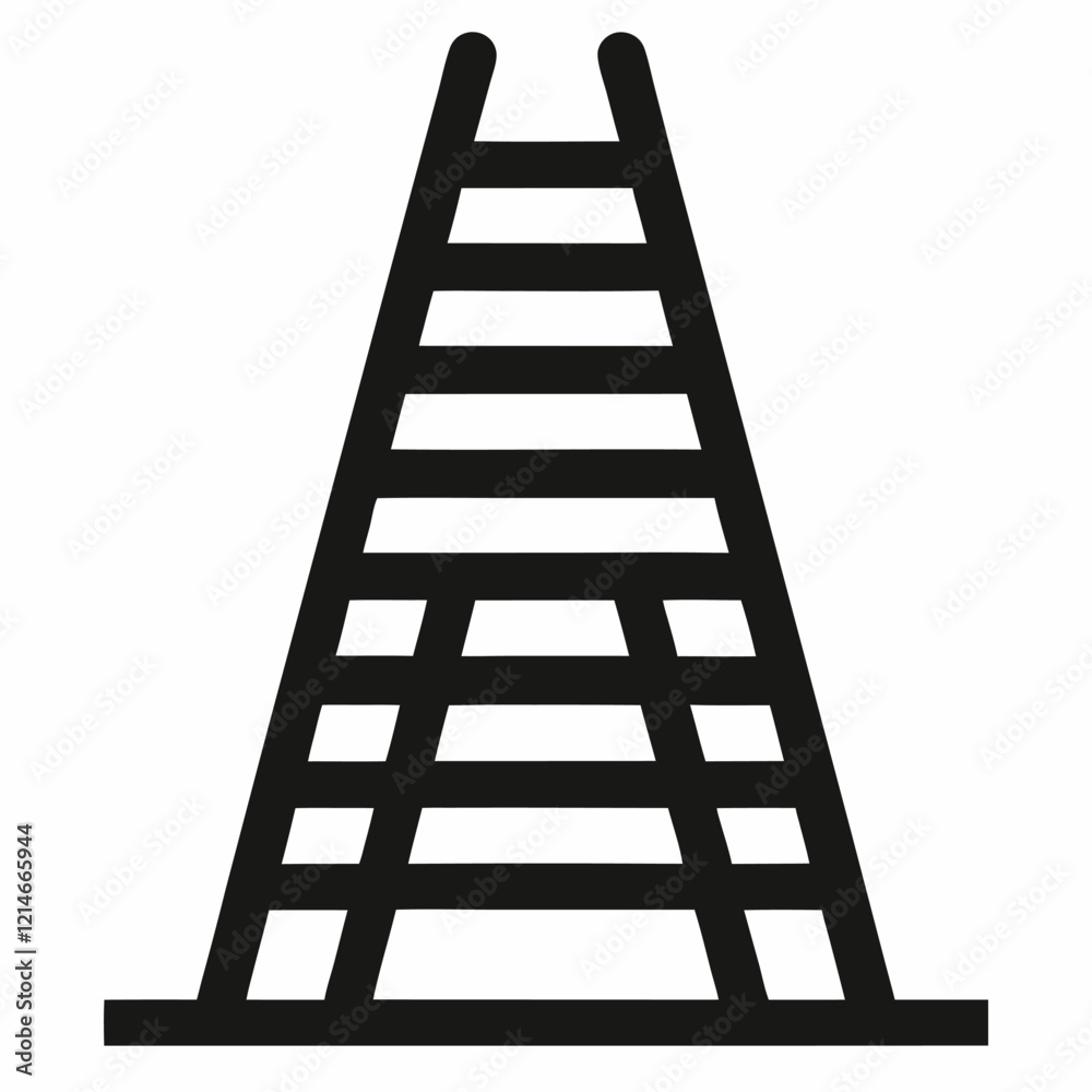 Ladder icon vector on white background. Ladder icon vector on white background.