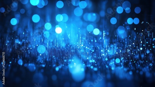 Wallpaper Mural Blue plasma field with particles, computer generated abstract background Torontodigital.ca