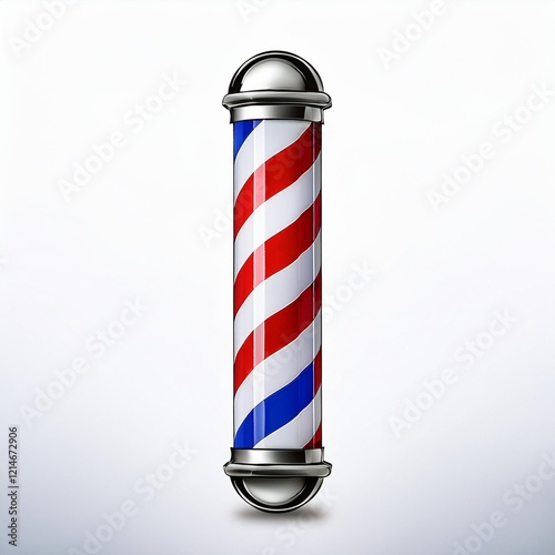 barber pole isolated on white photo