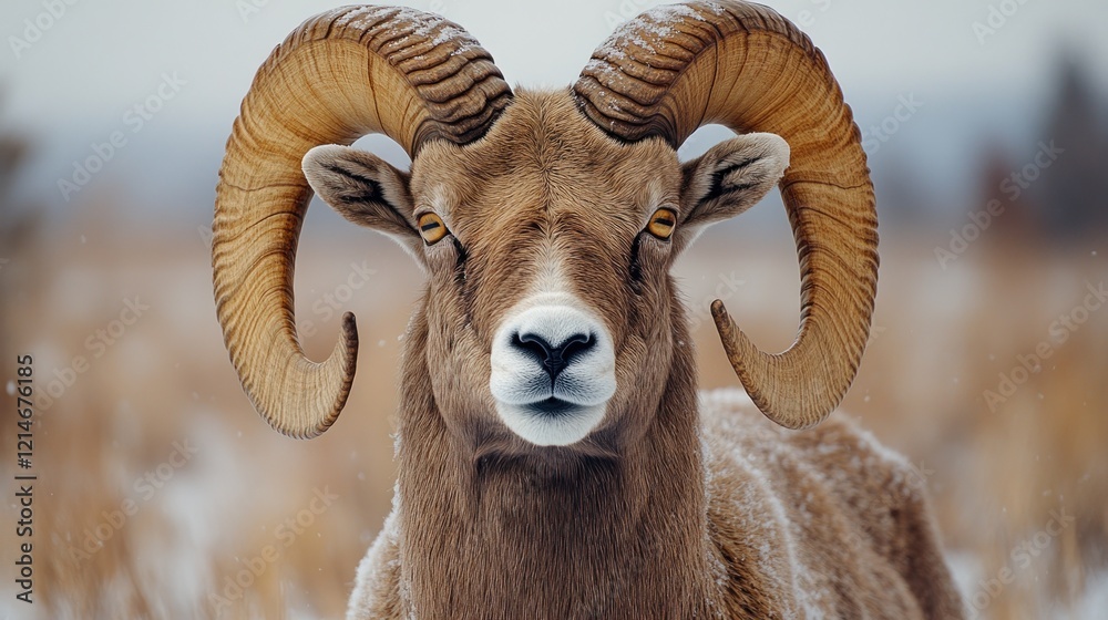 Wyoming Bighorn sheep in the winter show Wyoming Bighorn sheep in the winter show
