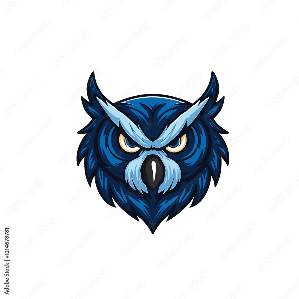 Obraz premium Owl mascot logo icon flat vector design