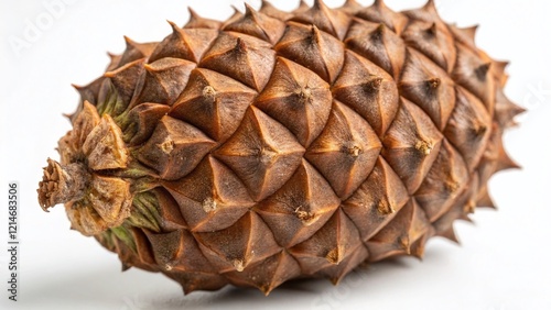 Bunya Pine Cone Seed Portrait: Close-up Macro Photography of Unique Seed photo