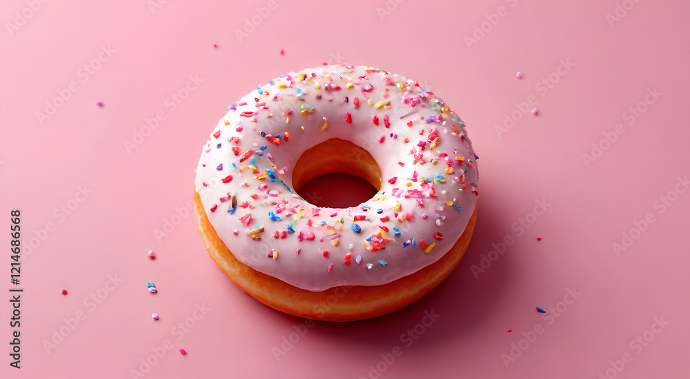 donut on pink background donut on pink background