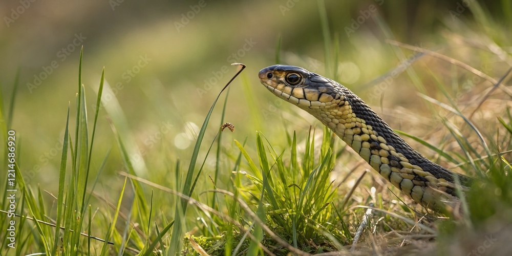 Candid Close-Up of a Snake in its Natural Habitat Candid Close-Up of a Snake in its Natural Habitat