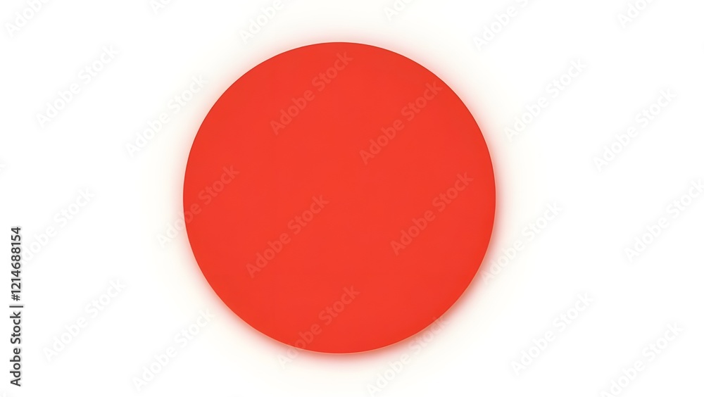 A minimalistic design featuring a bright red circle on a stark white background A minimalistic design featuring a bright red circle on a stark white background