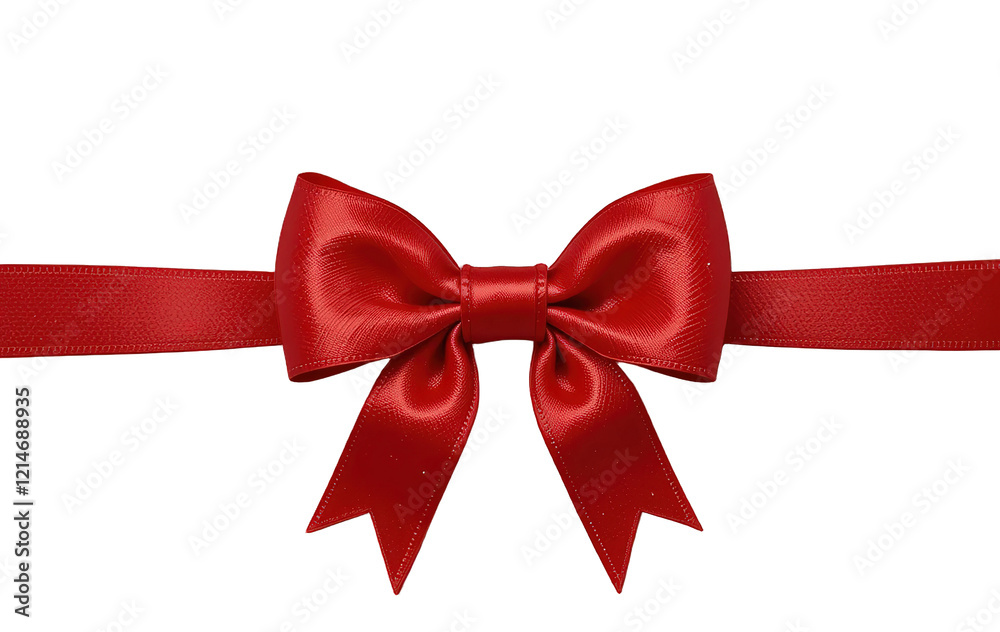 Red bow isolated on white background, Transparent Background PNG Red bow isolated on white background, Transparent Background PNG