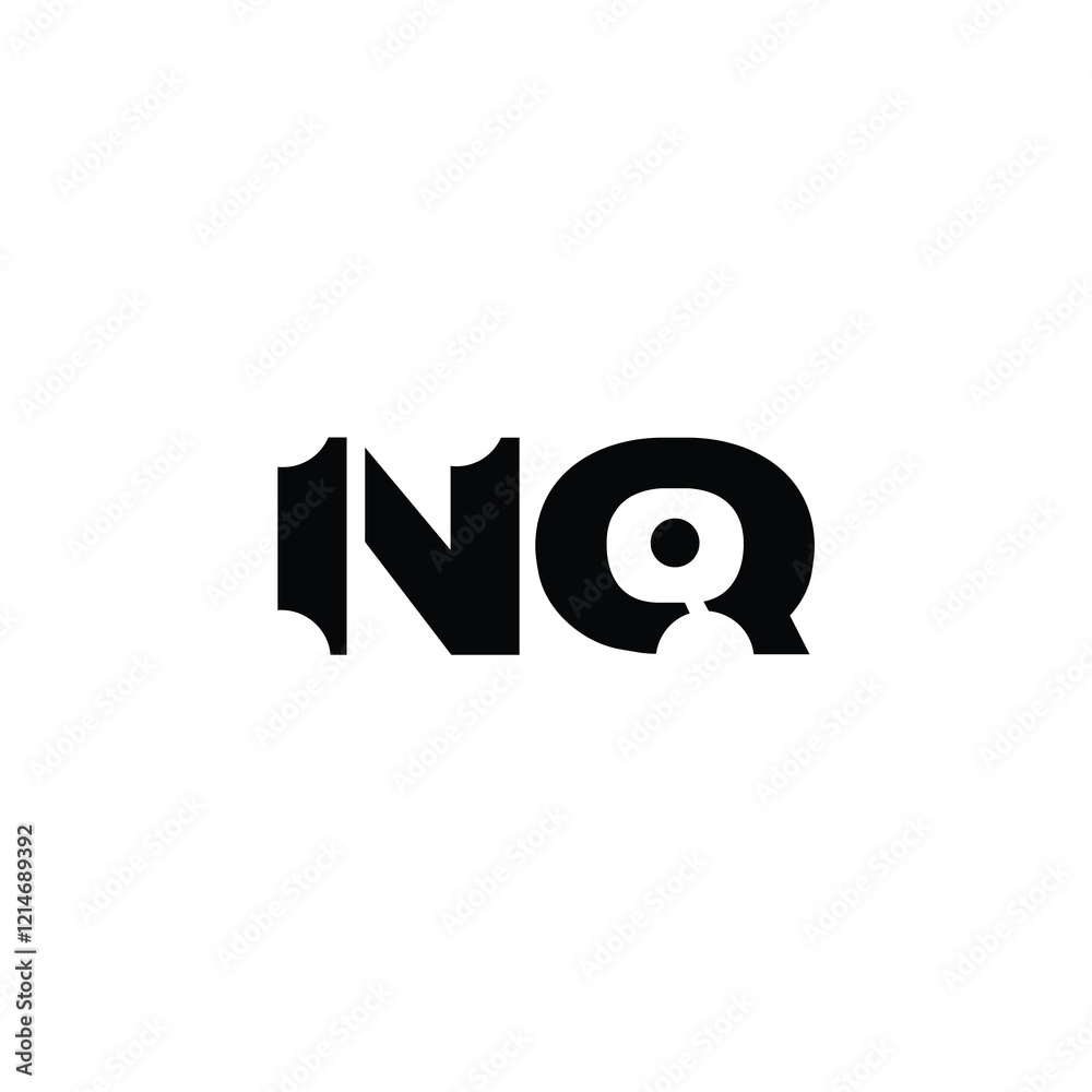 NQ monogram logo design letter text name symbol monochrome logotype alphabet character simple logo NQ monogram logo design letter text name symbol monochrome logotype alphabet character simple logo