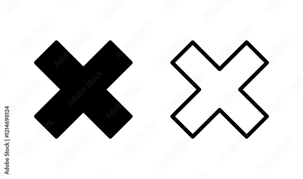 Obraz premium Close icon logo design. Delete sign and symbol. cross sign