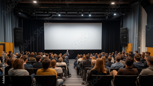 huge screen in a conference auditorium 