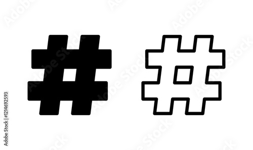 Hashtag icon logo design. hashtag sign and symbol