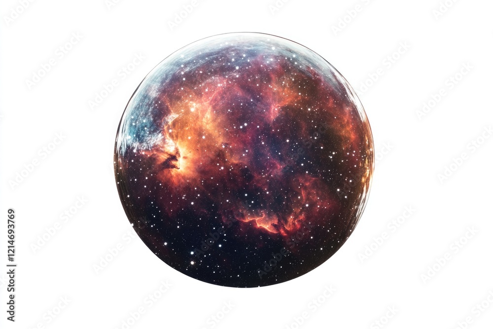 A photo of a planet with shining stars against a dark background A photo of a planet with shining stars against a dark background