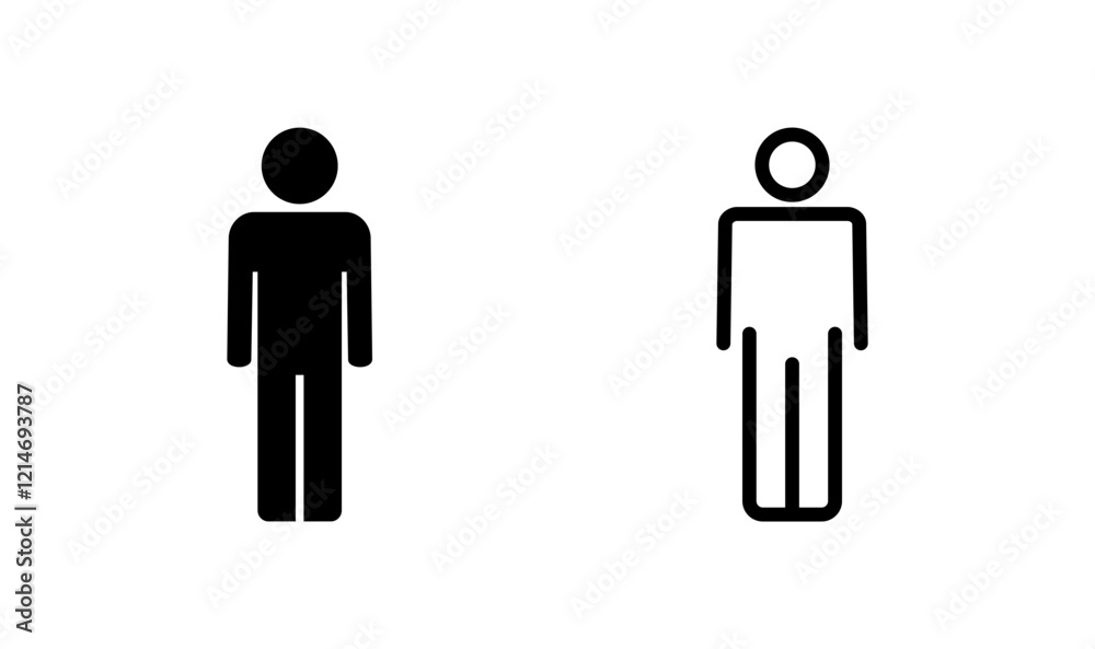 Man icon logo design. male sign and symbol. human symbol Man icon logo design. male sign and symbol. human symbol