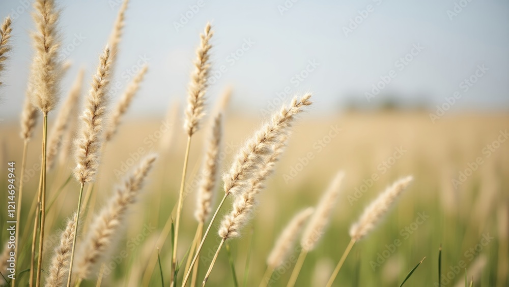 Close-up of tall, feathery grass in a natural setting with a soft background. Ideal for nature, landscape, or tranquility themes. Close-up of tall, feathery grass in a natural setting with a soft background. Ideal for nature, landscape, or tranquility themes.