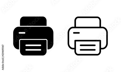 Print icon logo design. printer sign and symbol