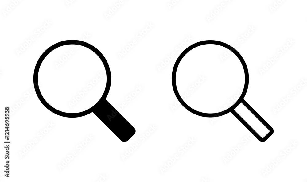 Search icon logo design. search magnifying glass sign and symbol Search icon logo design. search magnifying glass sign and symbol