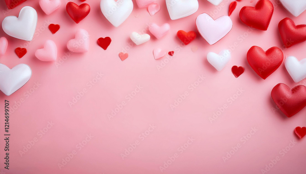 Romantic Pink and White Heart Balloons and Round Pedestal Decoration for Valentine's Day Romantic Pink and White Heart Balloons and Round Pedestal Decoration for Valentine's Day