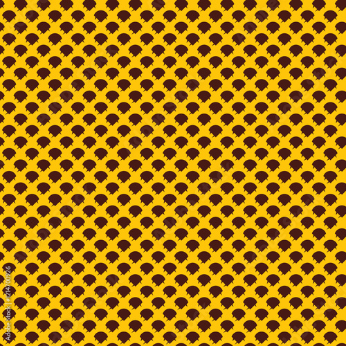 Minimalist floral pattern of sunflowers and daisies for background