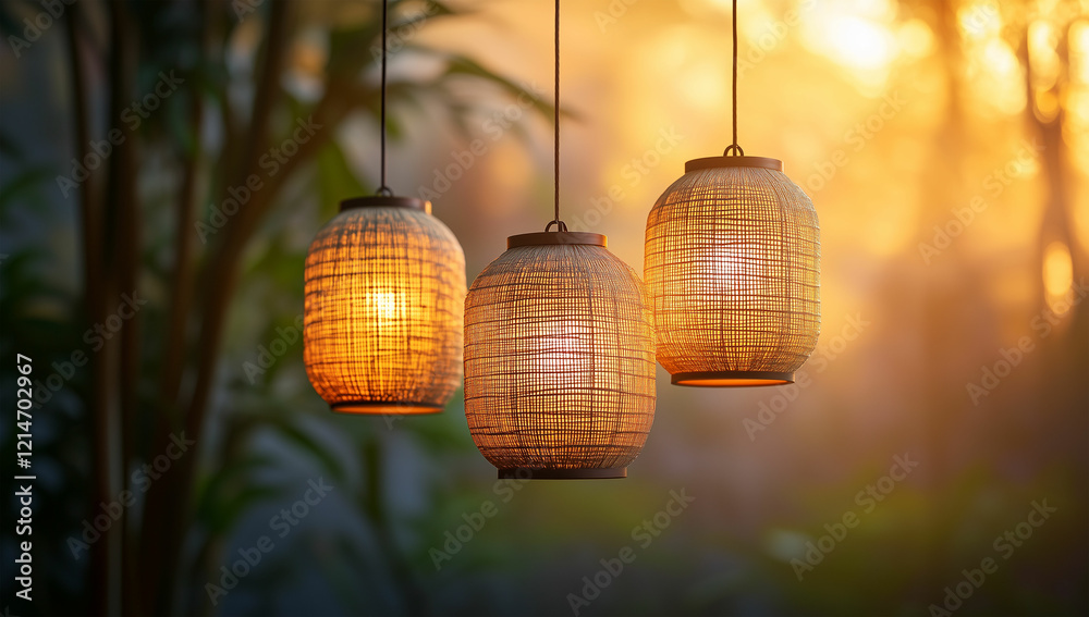 Obraz premium Radiant Lanterns with Elegant Typography