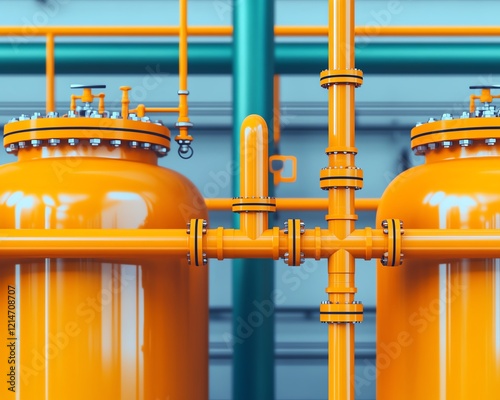 Urban pipeline system illustration