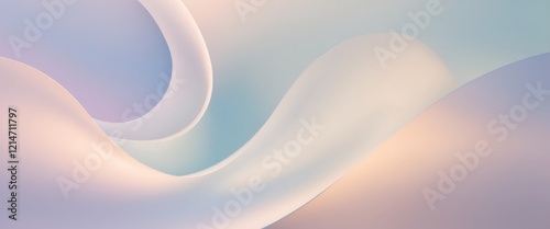 Pastel colors creating smooth and elegant shapes and gradients.