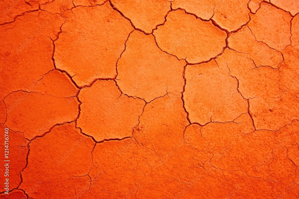A vibrant orange surface with cracked textures, showcasing an abstract pattern that evokes a sense of dryness and earthiness. A vibrant orange surface with cracked textures, showcasing an abstract pattern that evokes a sense of dryness and earthiness.