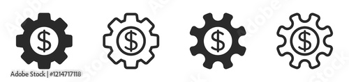Service cost vector icons. Maintenance cost vector icon designs