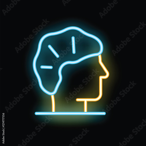 Neon sign representing a liver above a human head, symbolizing the importance of liver health