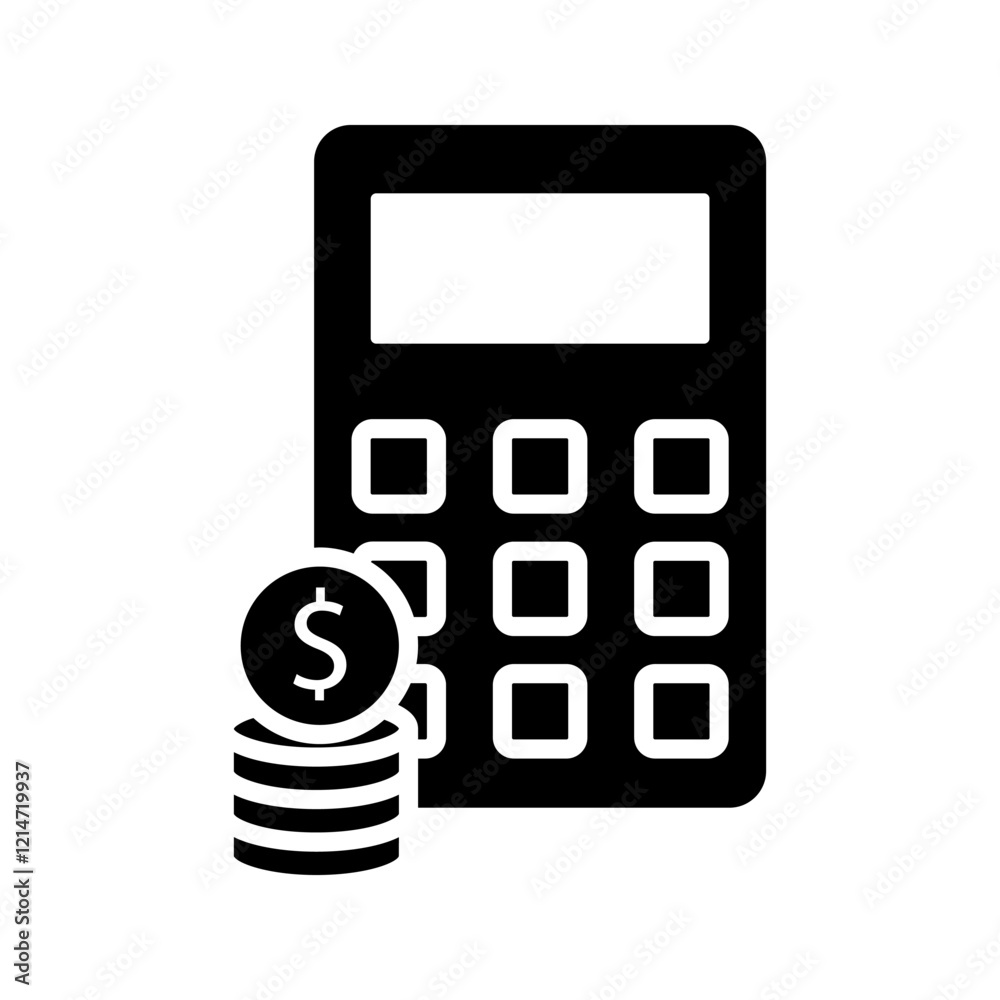 An outline style icon of budget calculations.
For mobile concept and web design. vector illustration.