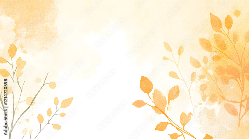 A cheerful card design with a bright yellow watercolor wash, featuring intricate patterns of blended golden tones and soft splashes of white. The background has a luminous, sunlit quality, with A cheerful card design with a bright yellow watercolor wash, featuring intricate patterns of blended golden tones and soft splashes of white. The background has a luminous, sunlit quality, with