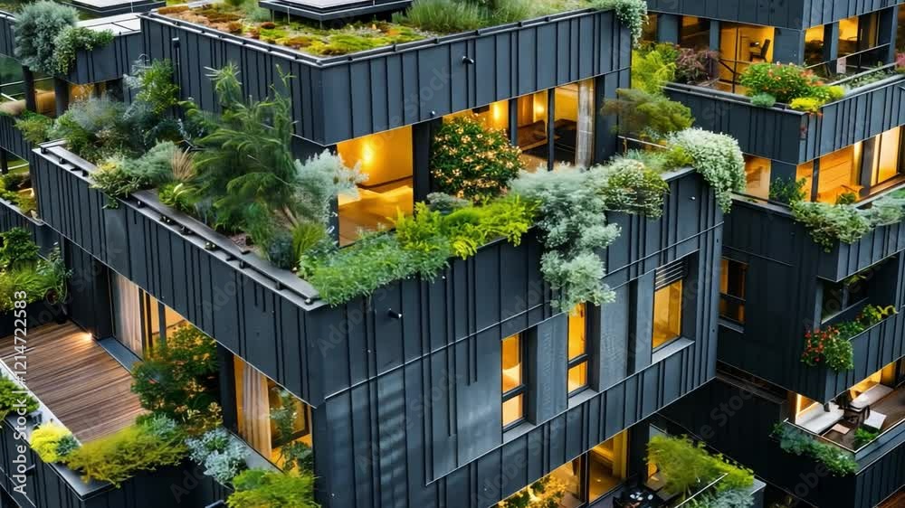 Illustration of Condominium Roofing Systems With Nature In Mind