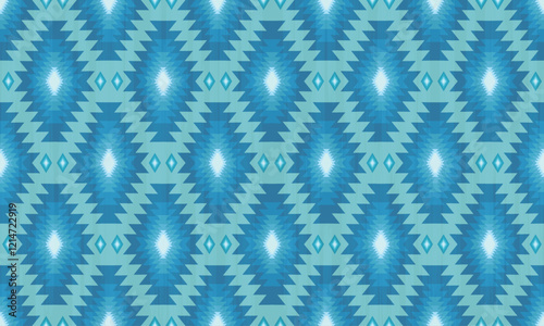 Seamless fabric pattern, triangles and rhombus lined up in rows to form a beautiful overlapping triangle shape, abstract geometric background