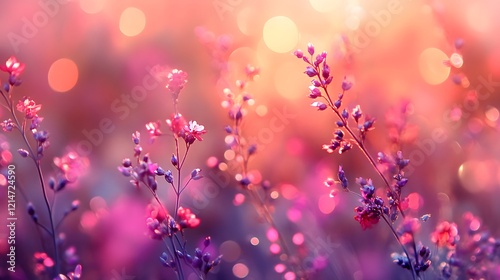 purple and pink bokeh Abstract background