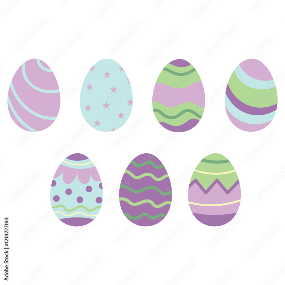 set of easter eggs set of easter eggs